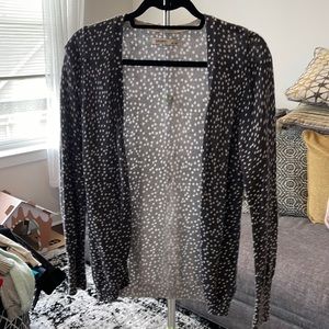 Gray polkadot cardigan